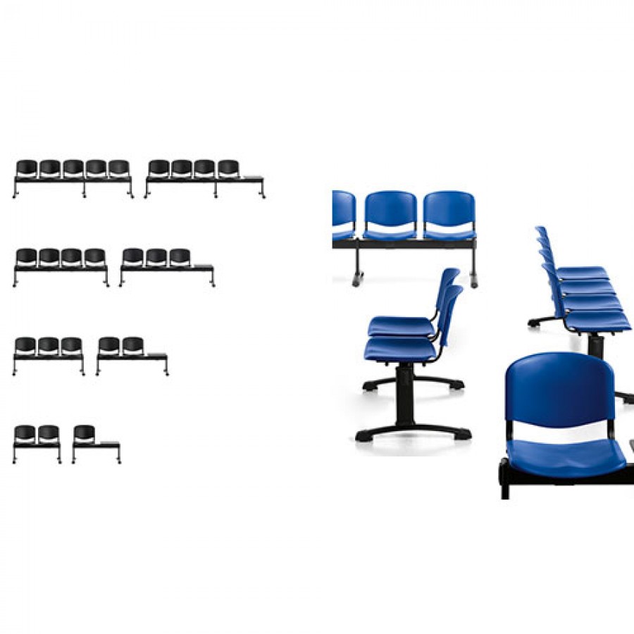 Scaune sala de asteptare Linea Fabbrica, Leo Plastic Bench